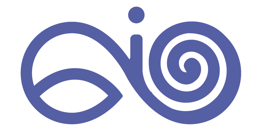 Símbolo de Espacio Edai: un ojo y una espiral, que representan la mirada consciente y el camino de introspección